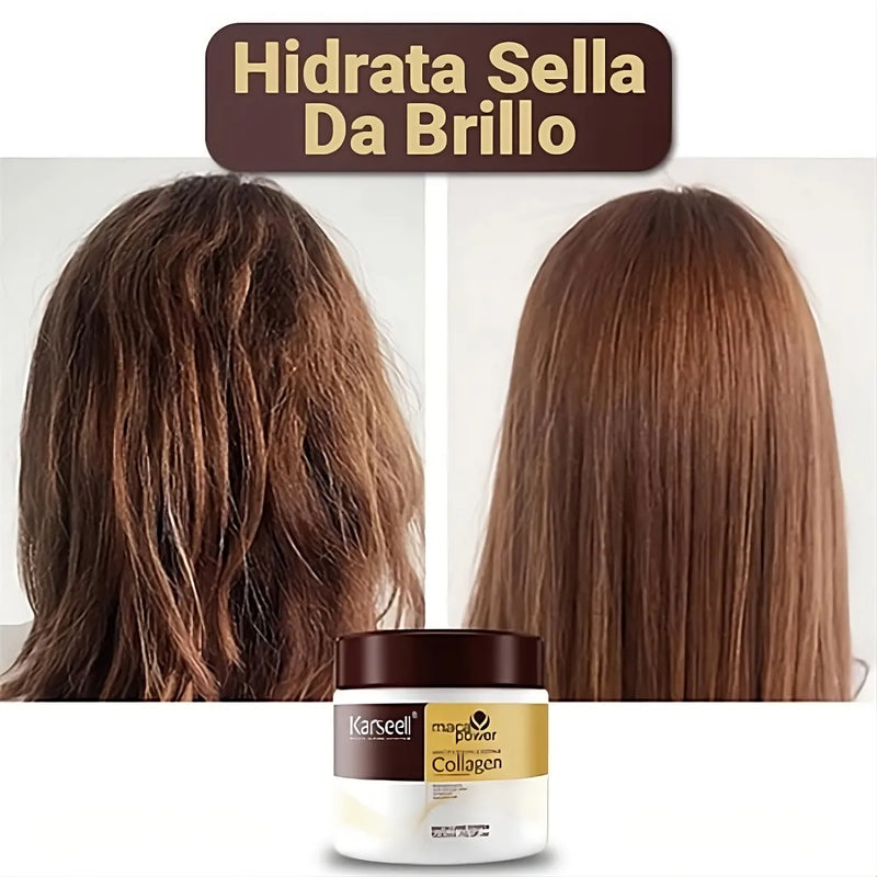 Karseell Colágeno - 300g Hidratación, Controla el Frizz, Alinea y Alisa